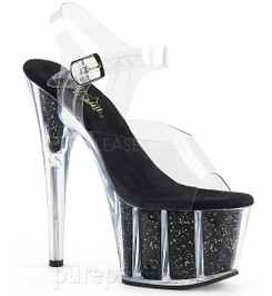 Босоножки Pleaser черные ADO708G/C/BGI