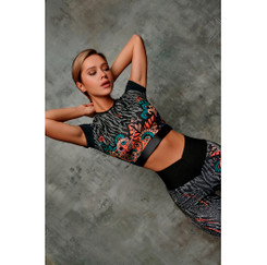 Кроп-топ Midi Rash Bloom "Coral" Bona Fide