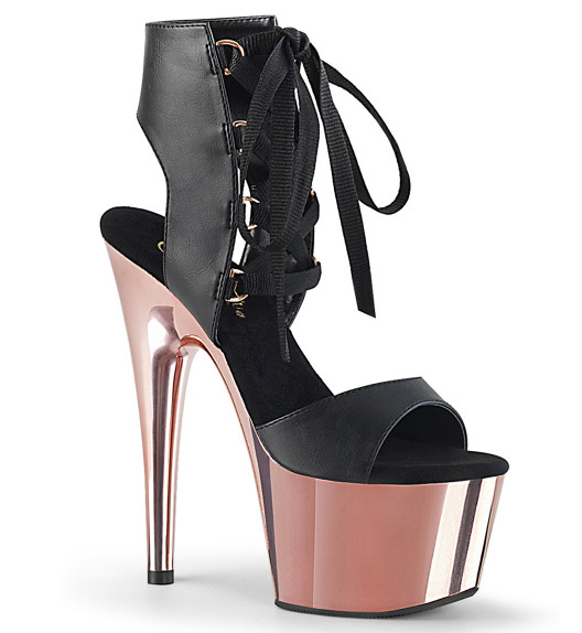 Босоножки Pleaser черные ADO700-14/BPU/ROGCH