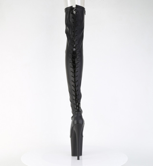 Ботфорты на платформе Pleaser черные FLAM3850/BPU/M