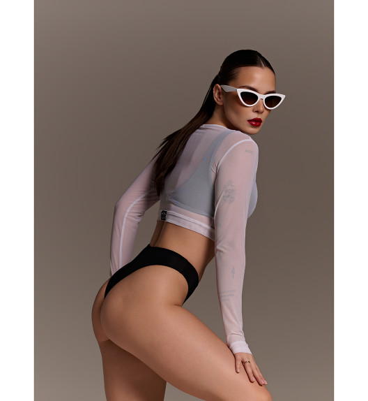 Лонгслив белый сетка Shark