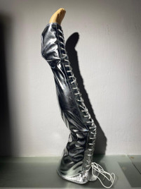 Краги-Ботфорты серебро