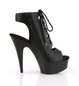 Туфли на платформе Pleaser черные матовые DEL600-20/BPU/M