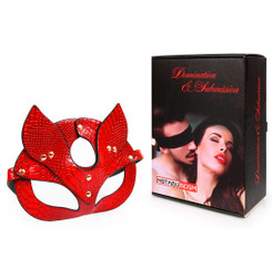 Маска красная с ушками