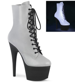 Ботильоны на платформе Pleaser серебристые ADO1020REFL/SREFL/B