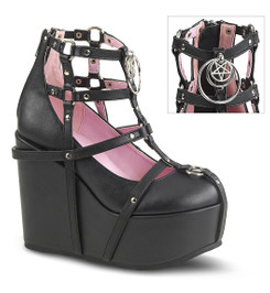 Туфли на платформе Demonia черные POI25-1/BVL