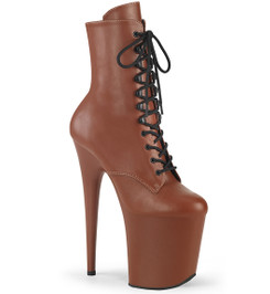 Ботильоны на платформе Pleaser карамель матовые FLAM1020/CAMLPU/M