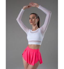 Лонгслив белый из сетки Shadow I-Style