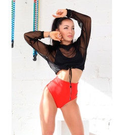 Худи черное из сетки Shadow I-Style