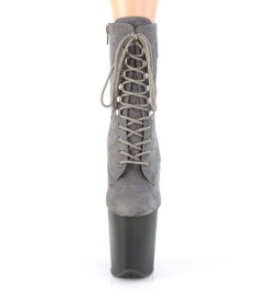 Ботильоны на платформе Pleaser серые FLAM1020FST/GYFS/GY