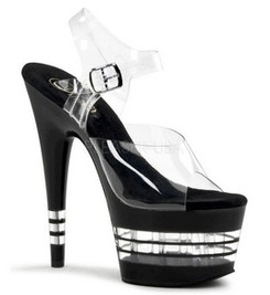 Босоножки Pleaser черные ADO708LN/C/B