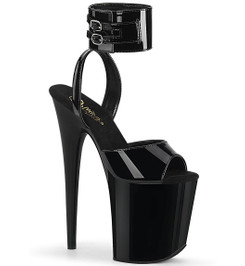 Стрипы Pleaser черные лаковые FLAM891/B/M
