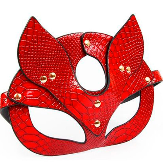 Маска красная с ушками