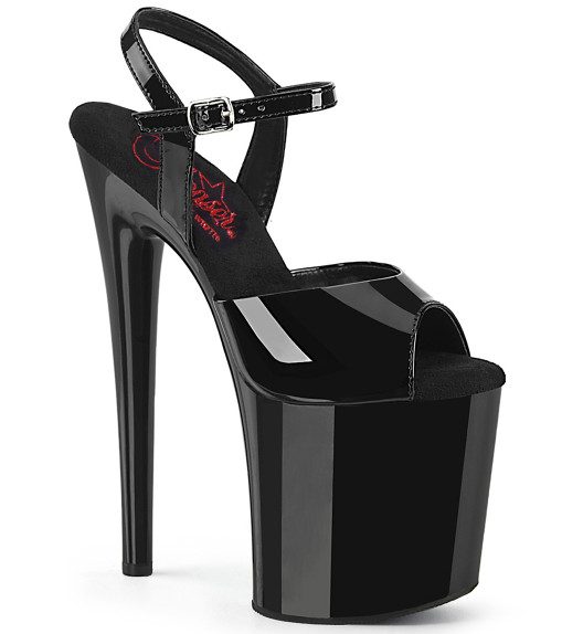 Босоножки на платформе Pleaser черные NAU809/B/M