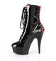 Ботильоны на платформе Pleaser черные DEL1020FH/B/M