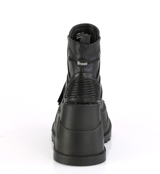 Ботинки на платформе Demonia черные STO13/BVL