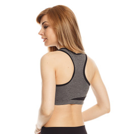 Топ серый меланж с черным Vibe