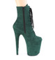 Ботильоны на платформе Pleaser зеленые замшевые FLAM1020FS/EMGFS/M