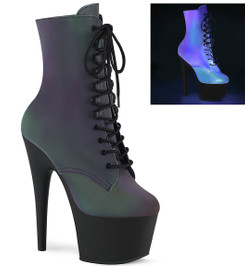 Ботильоны на платформе Pleaser хамелеон ADO1020REFL/GRNMC/B