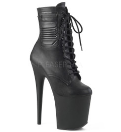 Ботильоны на платформе Pleaser черные FLAM1020PK/BPU/M