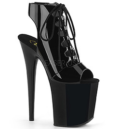 Босоножки Pleaser черные FLAM800-20/B/M