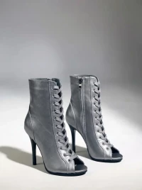 Туфли Хилсы Estrella Pro темно-серая кожа ESP911DGR