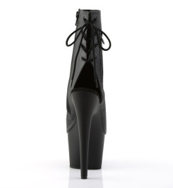 Ботильоны на платформе Pleaser черные матовые ADO1018/BPU/M