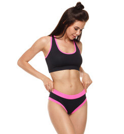 Шорты черные с розовым Basic 