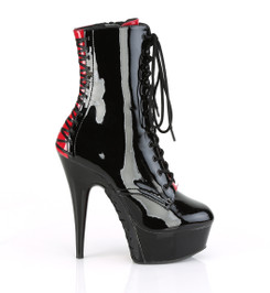 Ботильоны на платформе Pleaser черные DEL1020FH/B/M