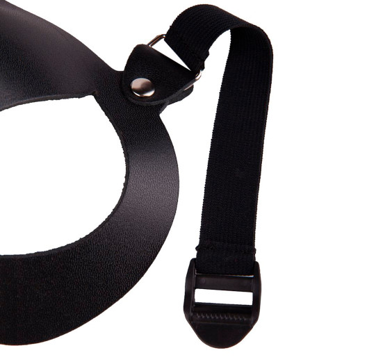 Маска черная кожаная Rabbit