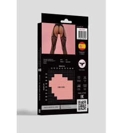 Чулки черные фантазийные с поясом Amor El