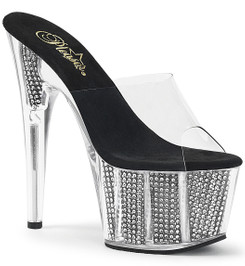 Сабо на платформе Pleaser прозрачные ADO701SRS/C/B