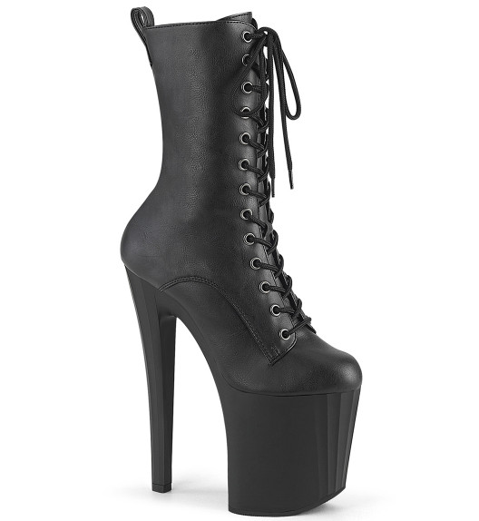 Ботильоны на платформе Pleaser черные матовые ENC1040/BPU/M