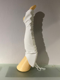 Краги с наколенниками белые