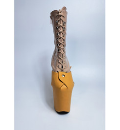 Защита на стрипы кожаная карамель Lace