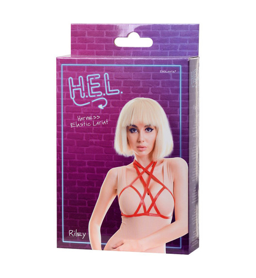 Портупея красная из стреп-лент Riley H.E.L.