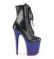 Ботильоны на платформе Pleaser индиго FLAM1020BP/BPU/BL-PP