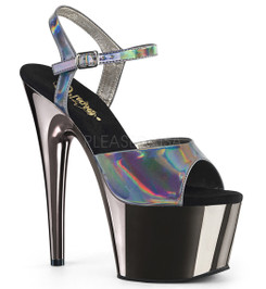 Босоножки Pleaser черное серебро ADO709HGCH/PWHG/PWCH