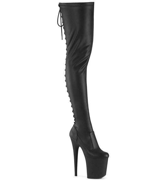 Ботфорты на платформе Pleaser черные FLAM3850/BPU/M