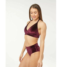 Шорты винные бархат Bikini Polerina