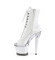 Ботильоны на платформе Pleaser белые SPEC1021/W/C-W