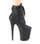 Ботинки на платформе Pleaser черные FLAM800-05/BPU/M