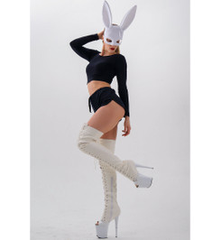 Краги-Ботфорты белые