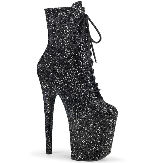 Ботильоны на платформе Pleaser черные FLAM1020GWR/BG/M