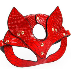 Маска красная с ушками