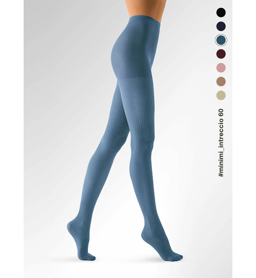 Колготки синие INTRECCIO 60 Minimi