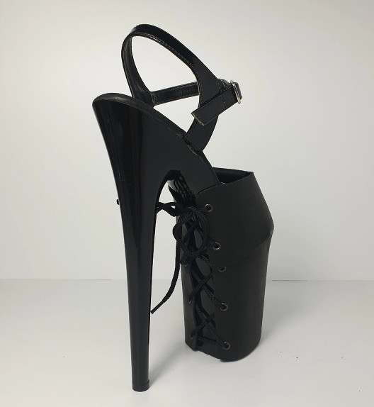 Защита на стрипы кожаная черная Lace