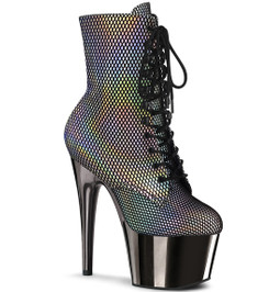 Ботильоны на платформе Pleaser серые ADO1020HFN/SHG/PWCH