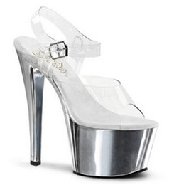 Туфли Pleaser серебряные SKY308/C/SCH