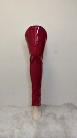 Краги с наколенниками красные лаковые